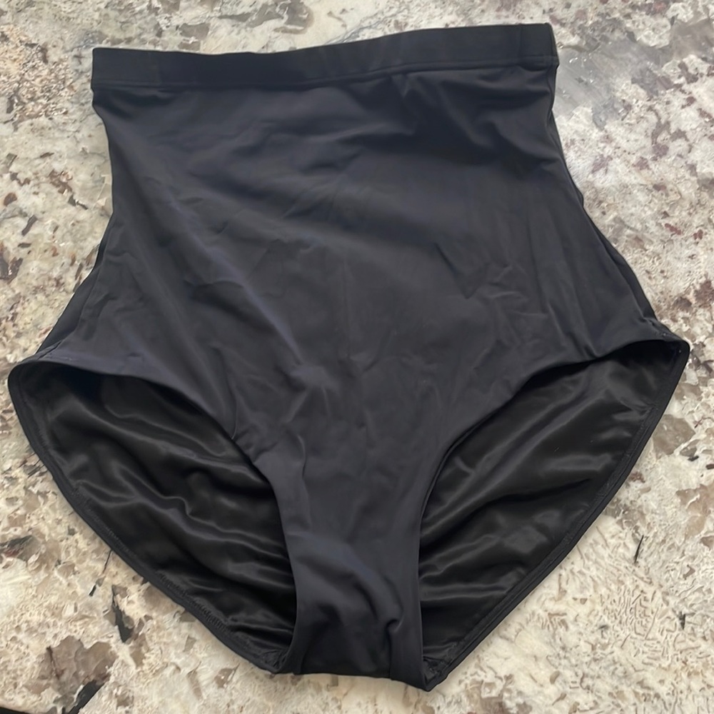 Spanx high waist swim bottoms size 10